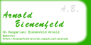 arnold bienenfeld business card